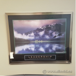 Motivational Poster Framed Wall Artwork "Leadership"